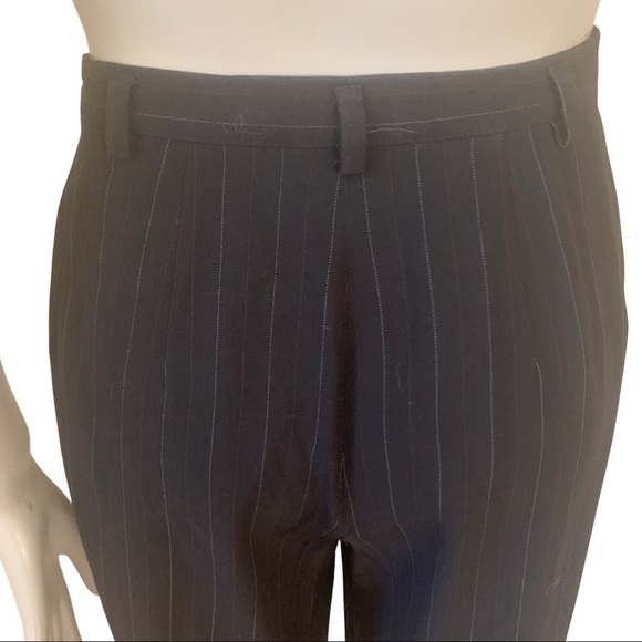 GIORGIO ARMANI Vintage Wool Crepe Blue Pinstripe Dress Pants - Picture 13 of 16